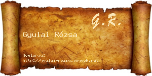 Gyulai Rózsa névjegykártya