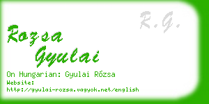 rozsa gyulai business card